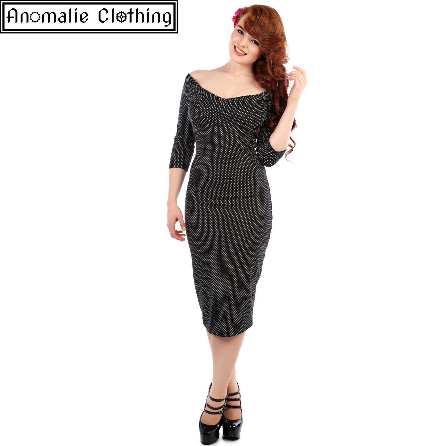 Morgana Polka Dot Pencil Dress