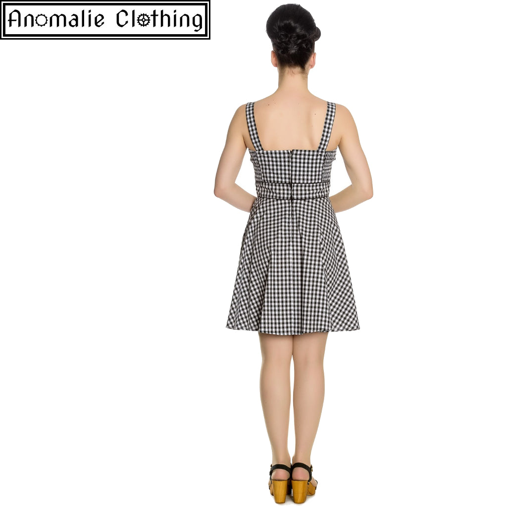 Bridget Mini Dress in Black & White Gingham