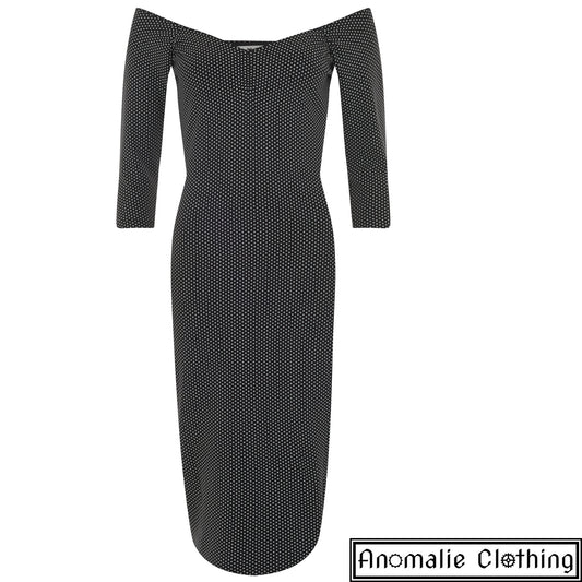 Morgana Polka Dot Pencil Dress