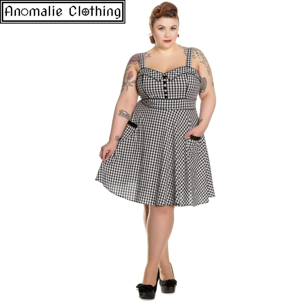 Bridget Mini Dress in Black & White Gingham