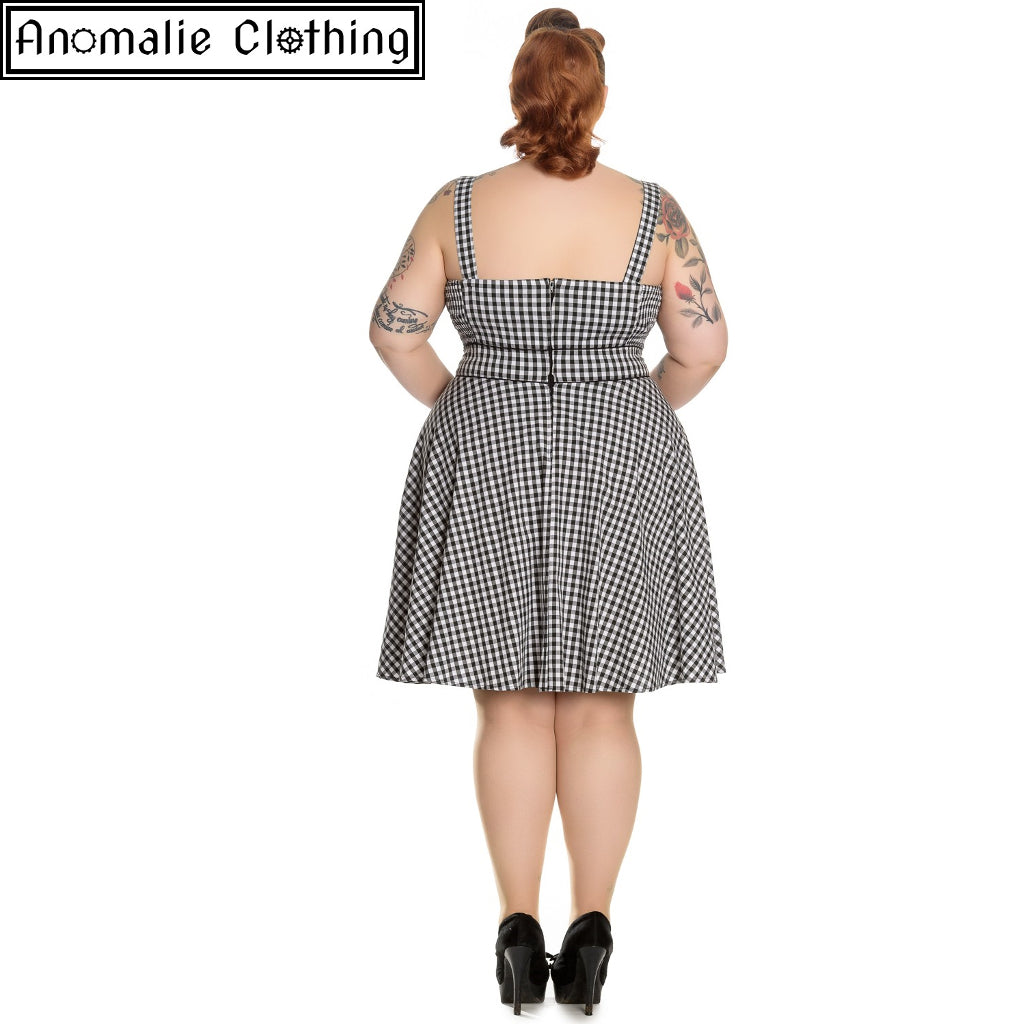 Bridget Mini Dress in Black & White Gingham