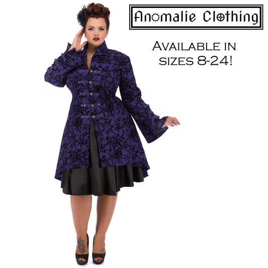 Purple Flocked Tattoo Coat