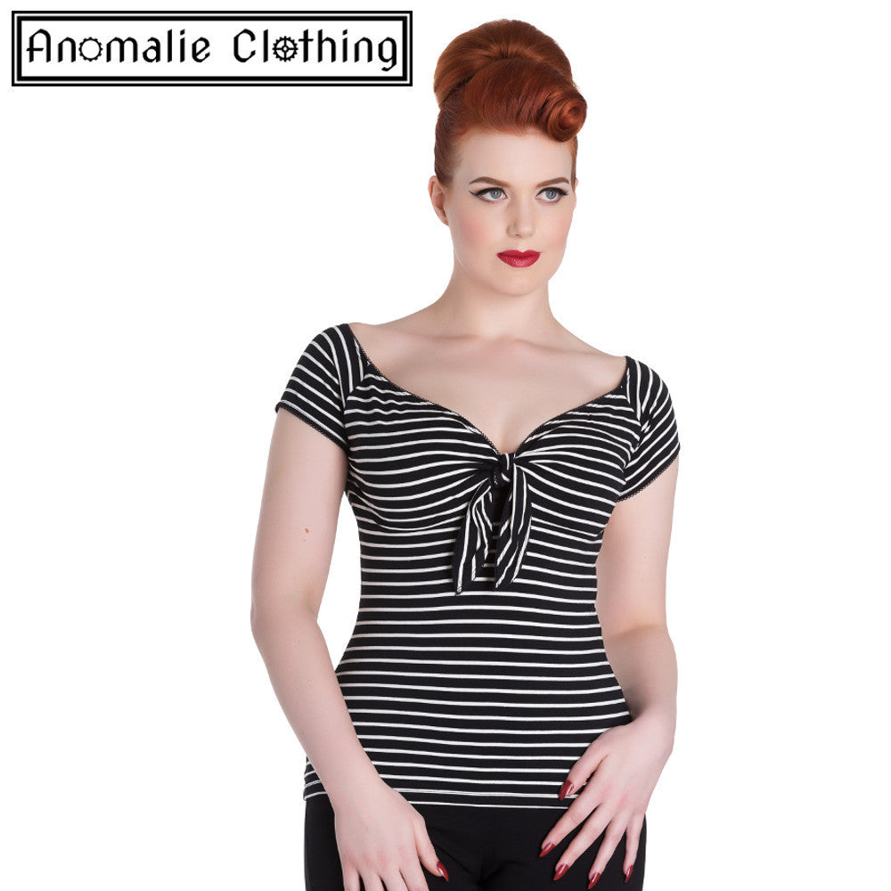 Black & White Striped Hannah Top