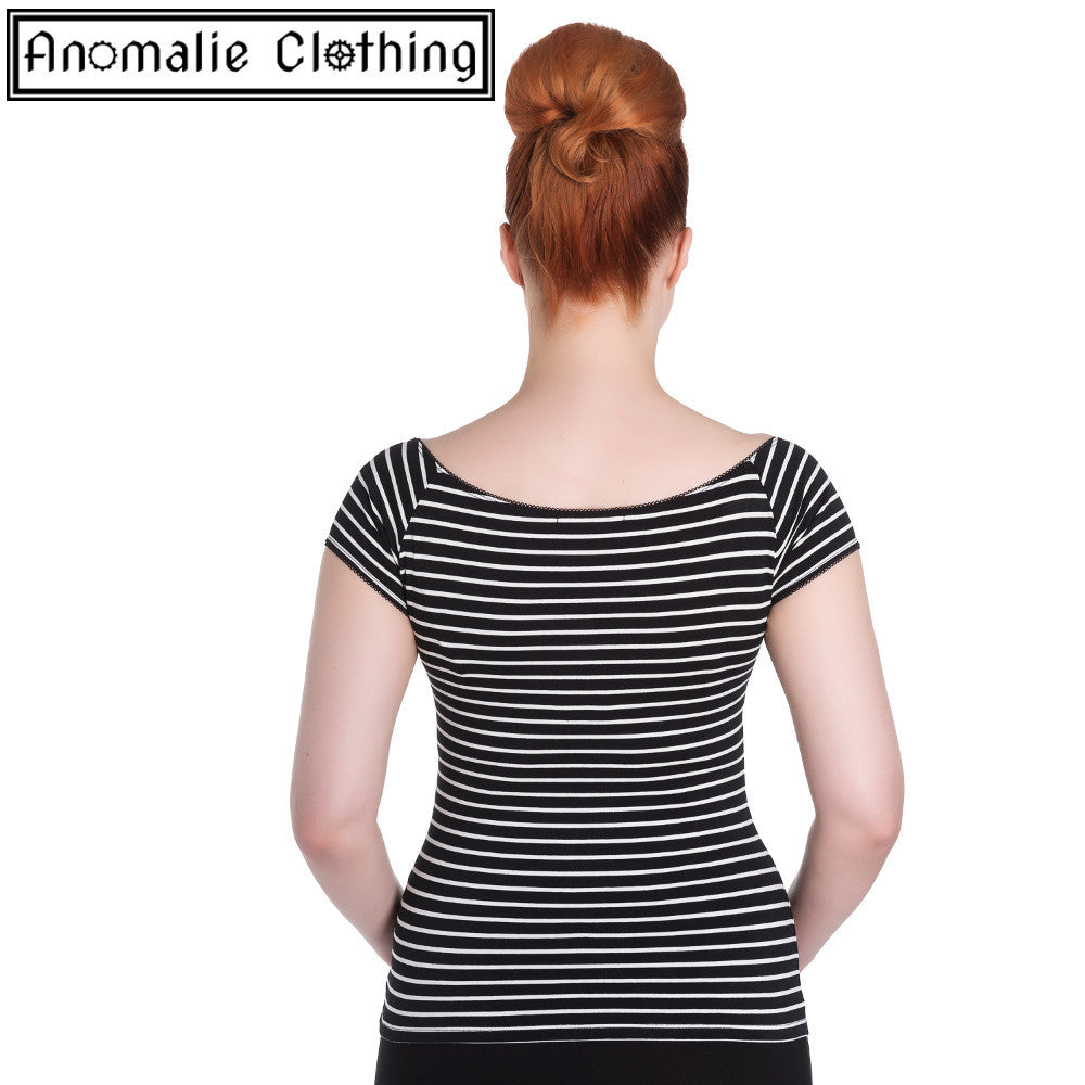 Black & White Striped Hannah Top