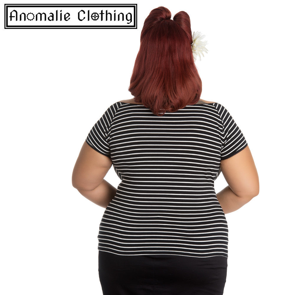 Black & White Striped Hannah Top