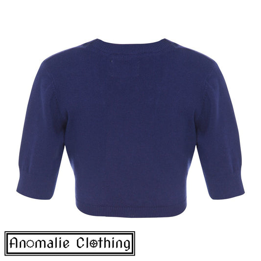 Navy Blue Mini Kennedy Children's Shrug - One Size 3-4 Left!