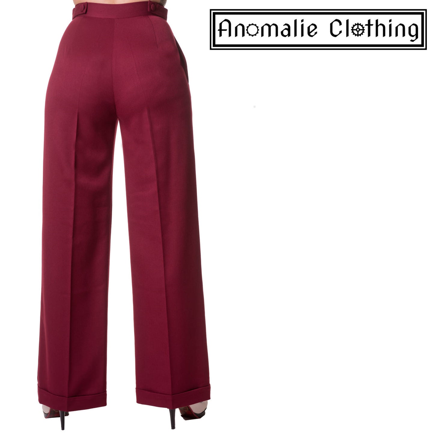 Party On Wide Leg Trousers in Bordeaux