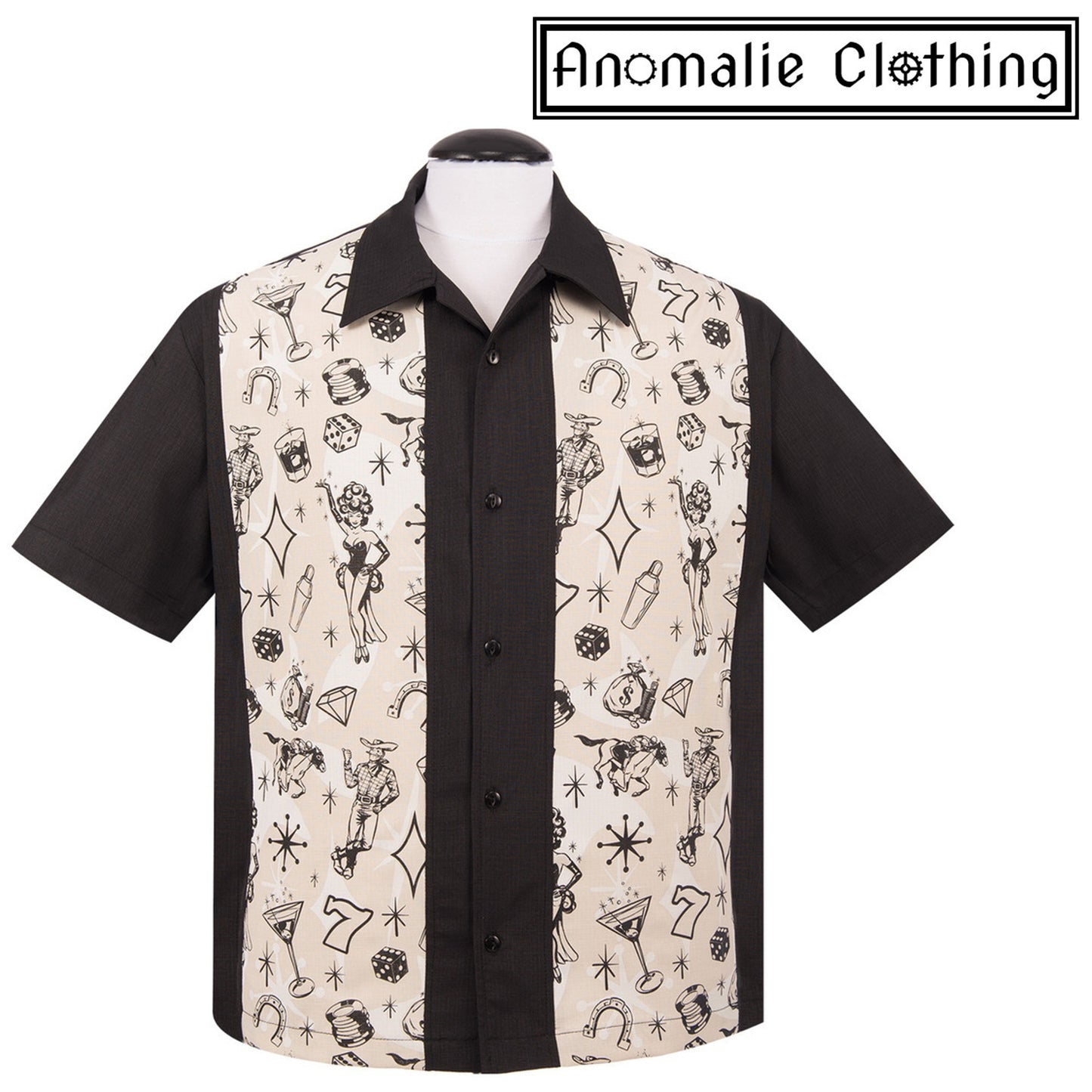Vegas Lights Panel Button Up Shirt