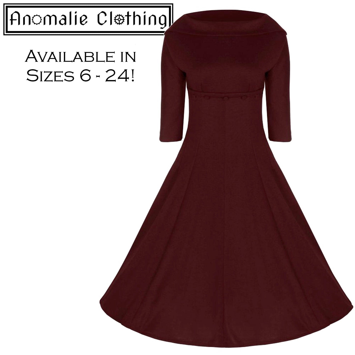 Burgundy Marla Swing Dress