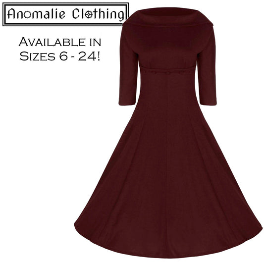 Burgundy Marla Swing Dress