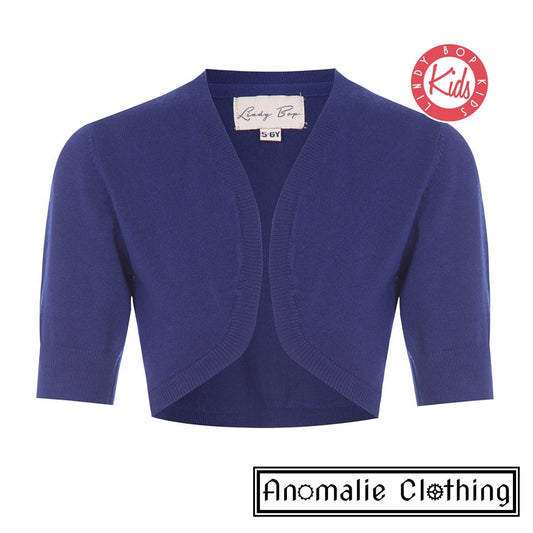 Navy Blue Mini Kennedy Children's Shrug - One Size 3-4 Left!