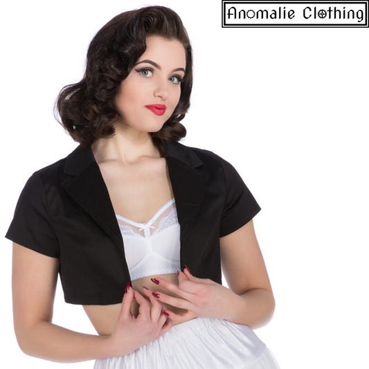 Black Short Sleeve Bolero