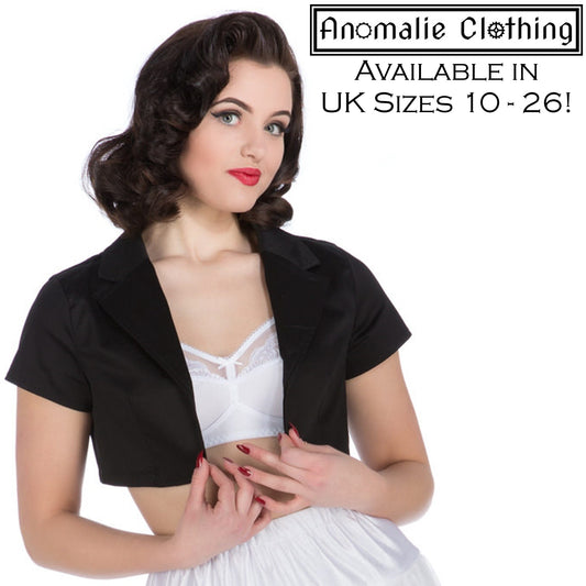 Black Short Sleeve Bolero