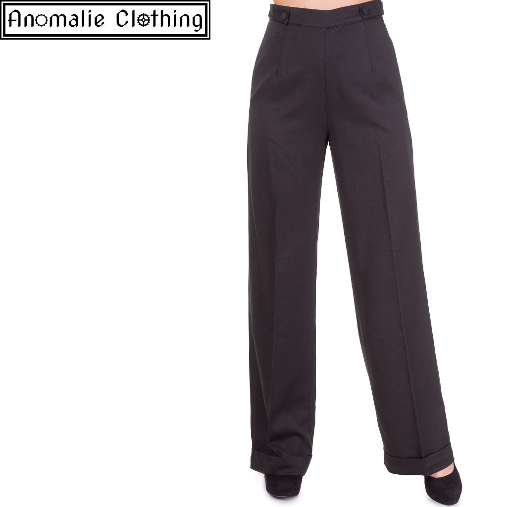 Party On Wide Leg Trousers in Black