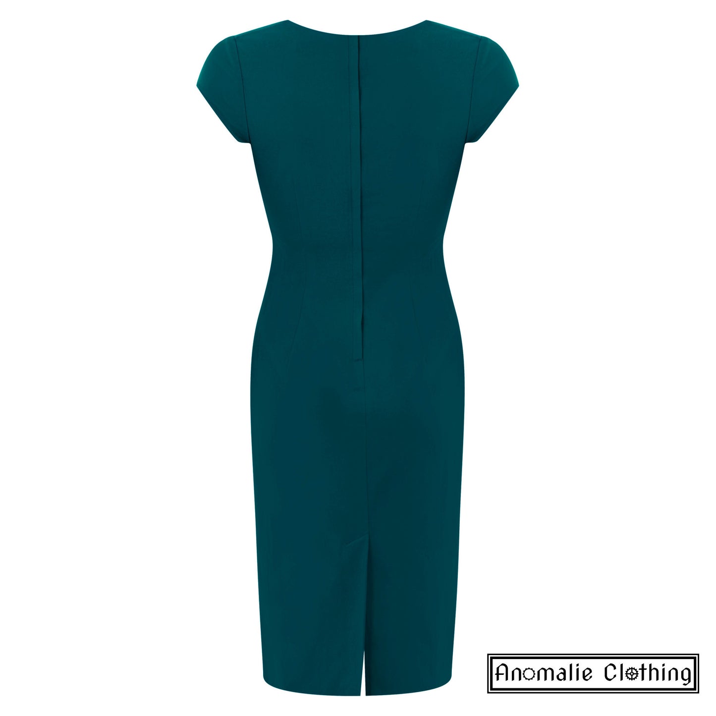 Regina Pencil Dress in Teal Green