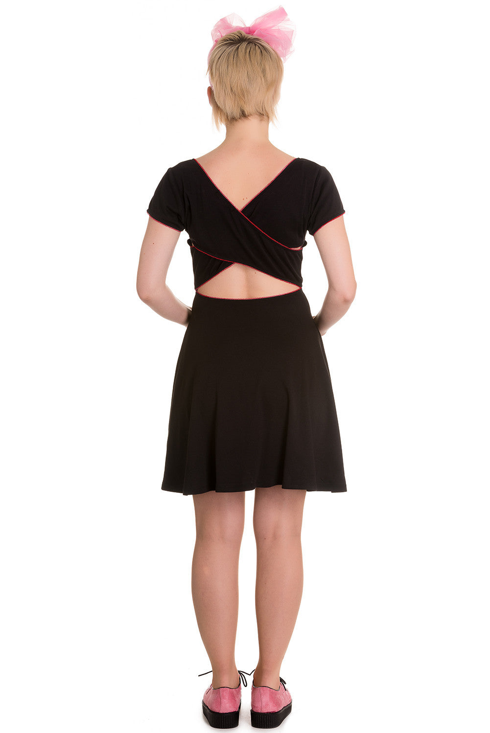 Black & Red Creepy Rose Dress - One Size XS left!