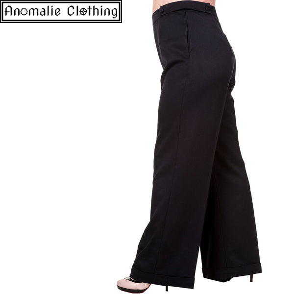 Party On Wide Leg Trousers in Black