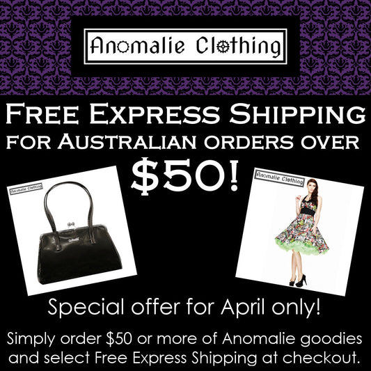 April offer: Free Express Shipping for Orders over $50!