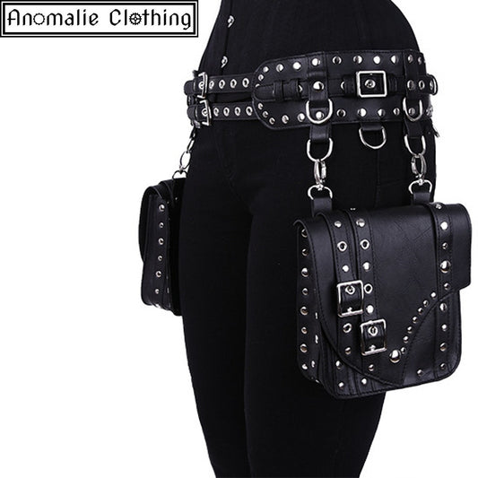 Steampunk Saddlebag Utility Belt in Black