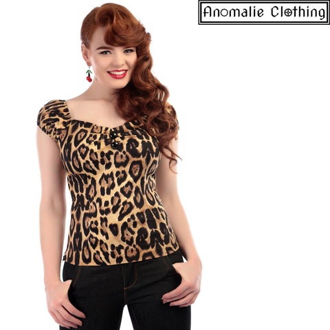 Dolores Top in Feral Leopard Print