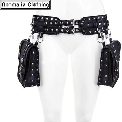 Steampunk Saddlebag Utility Belt in Black