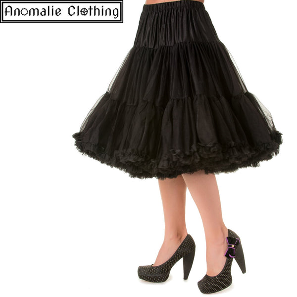 26" Long Lifeforms Petticoat in Black