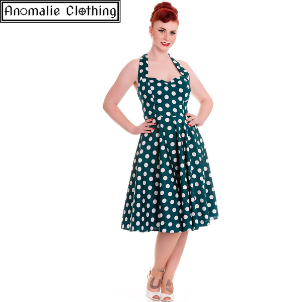 Mariam Dress in Teal and White Polka Dot – Anomalie Clothing
