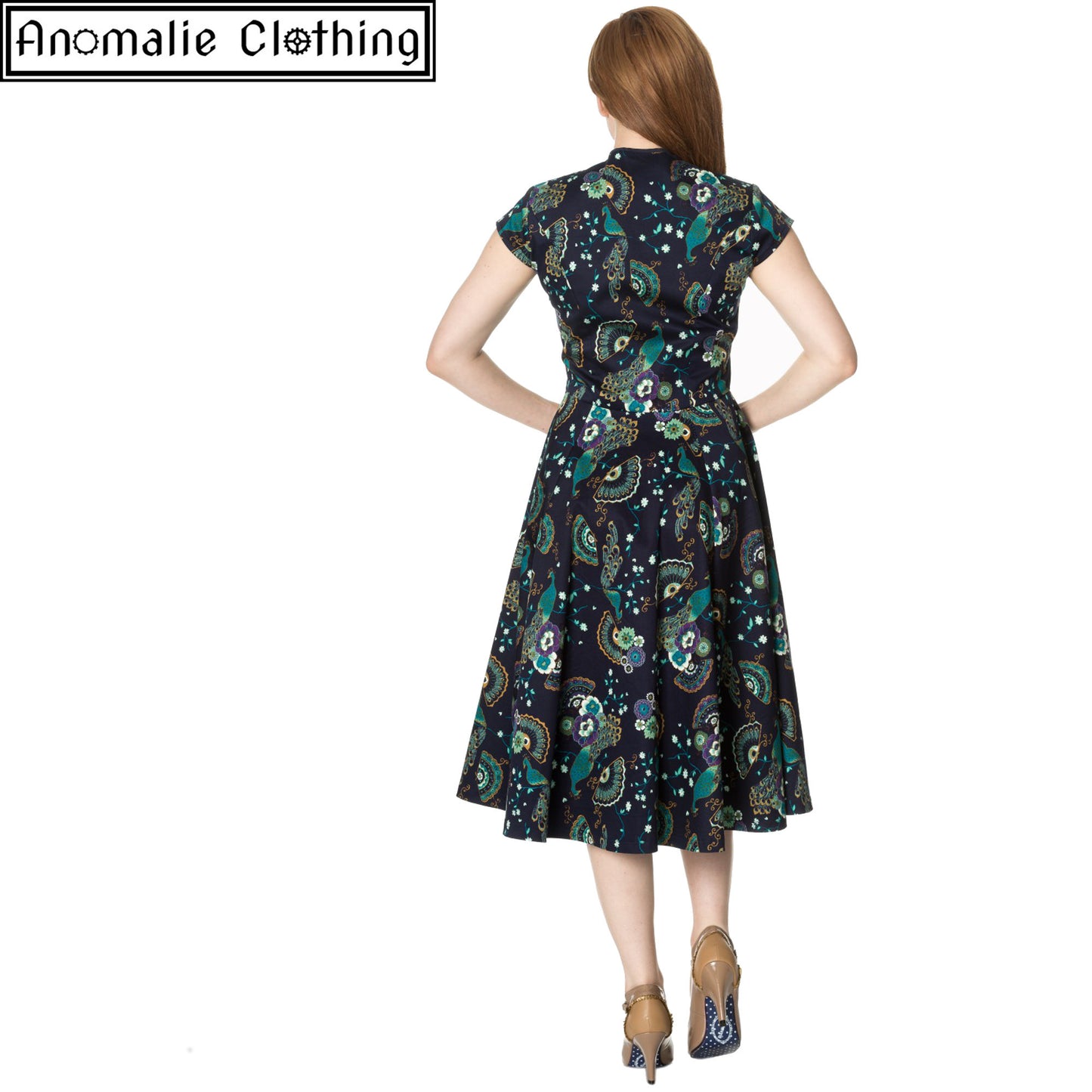 Proud Peacock Cut Out Dress