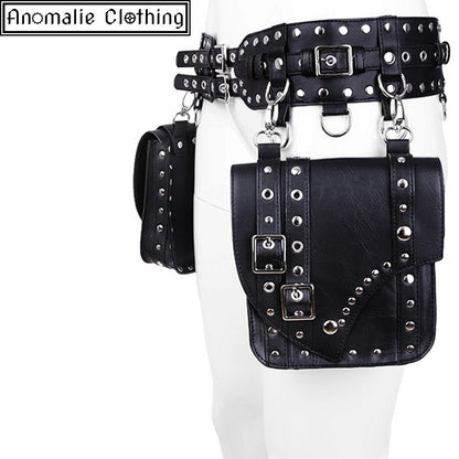 Steampunk Saddlebag Utility Belt in Black