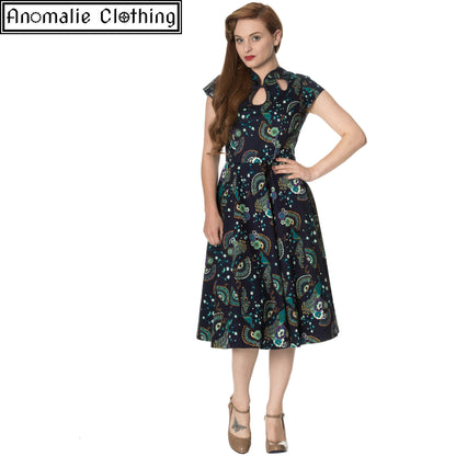Proud Peacock Cut Out Dress