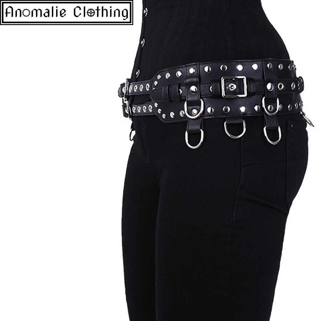 Steampunk Saddlebag Utility Belt in Black