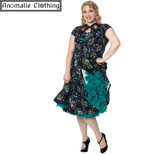 Proud Peacock Cut Out Dress