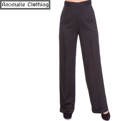Party On Wide Leg Trousers in Black