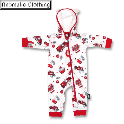 Hotrod Cherry Garage Baby Bodysuit - One Size 0-3 Months Left!