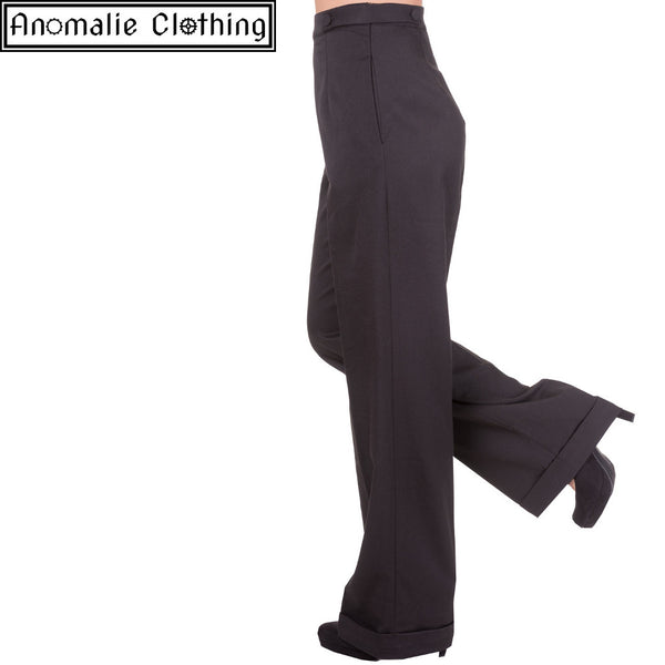 Party On Wide Leg Trousers in Black